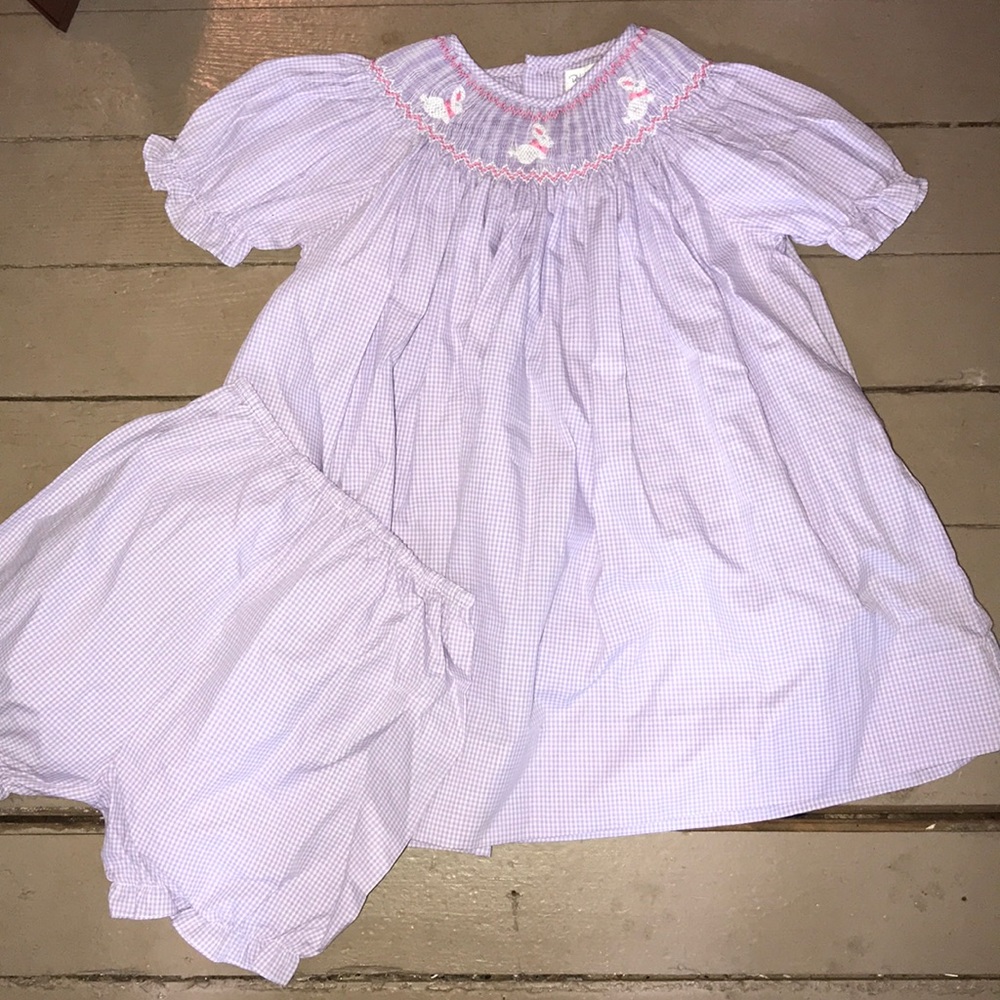 18 month Smock bunny dress